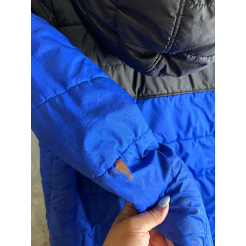 THE NORTH FACE Reversible Jacket Boys XL 18 20 Blue Black Sherpa Puffer
